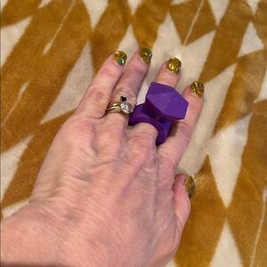 One James Burke Purple Jumbo Diamond Ring Pop